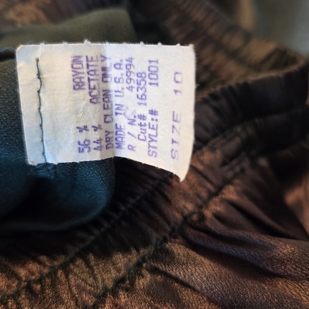R & M RICHARDS BY KAREN WONG Vintage Satiny Flowy Elastic Waist Pant - Picture 8 of 8